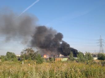 Сильный пожар на юге Москвы потушен.