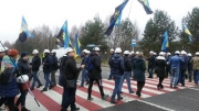 Горняки перекрыли международную трассу на западе Украины, требуя выплаты зарплат