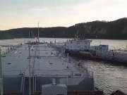 В Иркутской области на реке Лене столкнулись два танкера