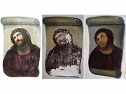 Прихожанка церкви в Испании отреставрировала фреску до неузнаваемости.