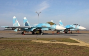 Истребители Су-27 перехватили ракетоносцы «противника» на учениях в Крыму